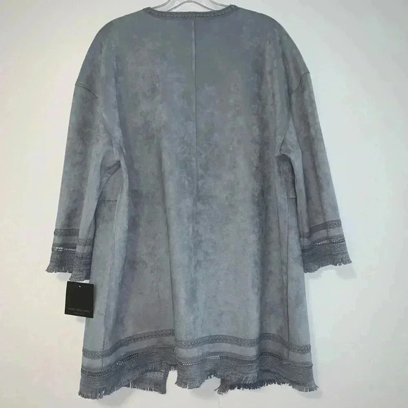 Andrew Marc Open Front Faux Suede Jacket - Picture 9 of 9